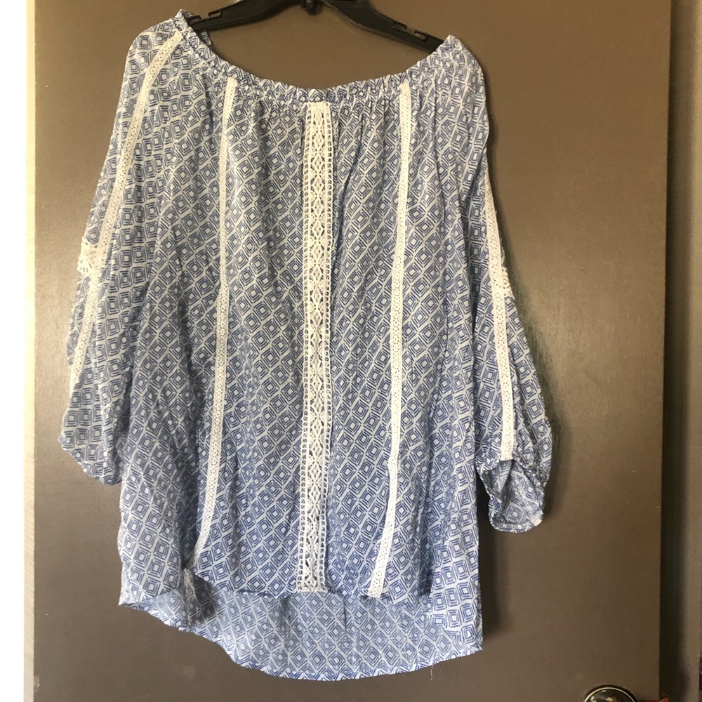 I.N. Studio 3/4 Sleeve Plus Size Blouse